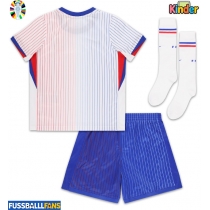 Frankreich Auswärts Trikotsatz Kinder EM 2024 Kurzarm (+ Kurze Hosen)